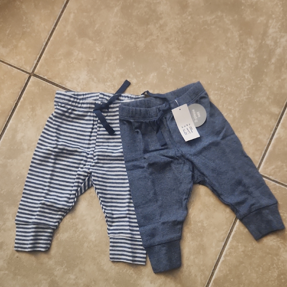 GAP Baby Blue and Striped Joggers